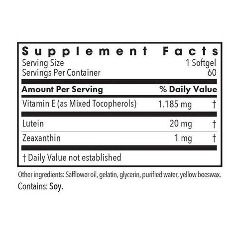 Nutricology/ Allergy Research Group, Lutein Key Eye Nutrient, 60 Softgels Nutricology/ Allergy Research Group