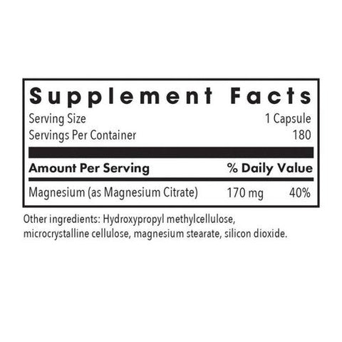 Nutricology/ Allergy Research Group, Magnesium Citrate, 90 Veg Caps Nutricology/ Allergy Research Group