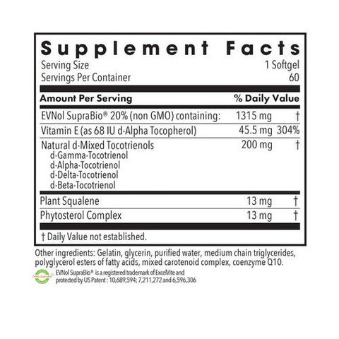 Nutricology/ Allergy Research Group, Tocomin SupraBio Tocotrienols, 200 Mg, 60 Softgels Nutricology/ Allergy Research Group