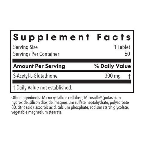 Nutricology/ Allergy Research Group, Acetyl-Glutathione, 300 Mg, 60 Tabs Nutricology/ Allergy Research Group