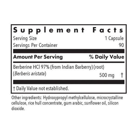 Nutricology/ Allergy Research Group, Berberine Metabolic Support, 500 Mg, 90 Veg Caps Nutricology/ Allergy Research Group