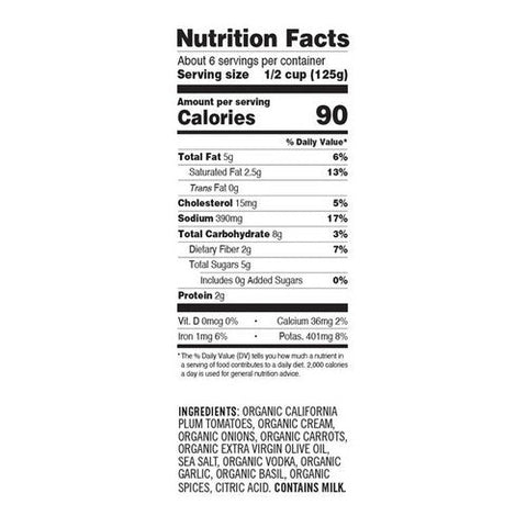 Sonoma Gourmet, Vodka Cream Pasta Sauce, 25 Oz (Case Of 6) Sonoma Gourmet