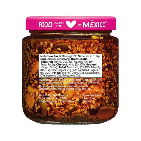 Somos, Salsa Macha Mexican Chili Crisp With Nuts And Seeds, 6.5 Oz (Case Of 6) Somos