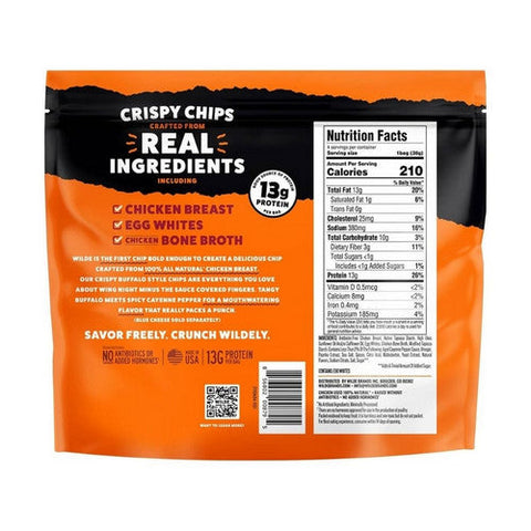 Wilde Snacks, Buffalo Style Protein Chips, 5.4 Oz (Case Of 8) Wilde Snacks