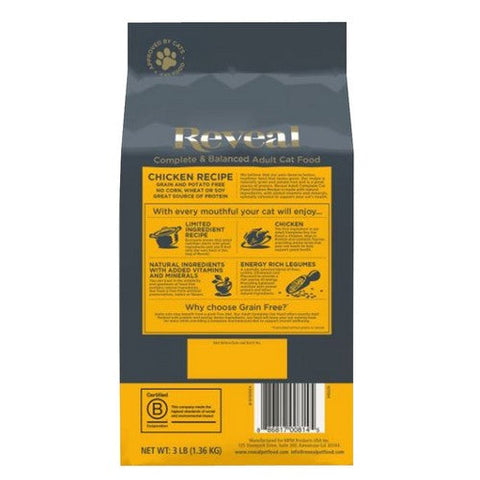 Reveal, Adult Complete Chicken Recipe Cat Food, 3 Lbs (Case Of 3) Reveal