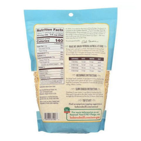 Bobs Red Mill, Quick Cooking Steel Cut Oats, 22 Oz(Case Of 4) Bobs Red Mill