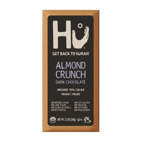 Hu, Organic Almond Crunch Dark Chocolate Bar, 2.1 Oz(Case Of 12) Hu