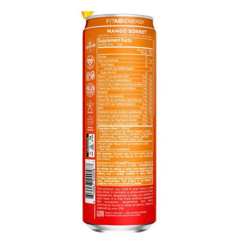 Lifeaid Beverage, Fitaid Energy Plus Sports Recovery Mango Sorbet, 12 Oz(Case Of 12) Lifeaid Beverage