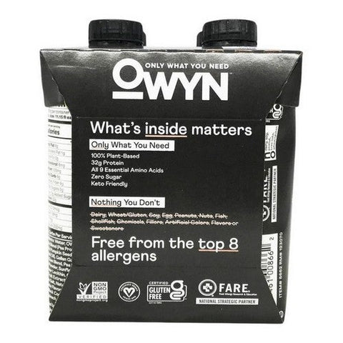 Owyn, Elite Sports Drink Tetra Pack Chocolate, 44.6 Oz(Case Of 3) Owyn