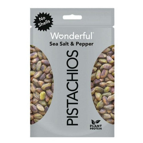 Wonderful Pistachios, Pistachios Sea Salt And Pepper No Shells, 5.5 Oz(Case Of 10) Wonderful Pistachios