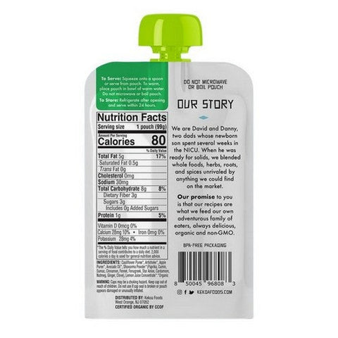 Kekoa, Shawarma Artichoke And Cauliflower Squeeze Pouch, 3.5 Oz(Case Of 6) Kekoa