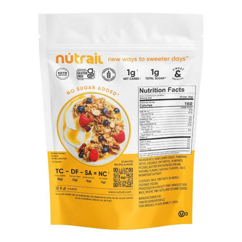 Nutrail, Keto Nut Granola Honey Nut, 8 Oz(Case Of 6) Nutrail