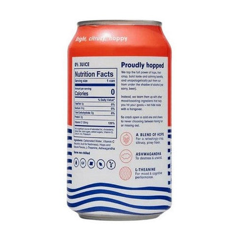 Hop Water, Sparkling Water Ruby Red Grapefruit, 72 Oz(Case Of 4) Hop Water
