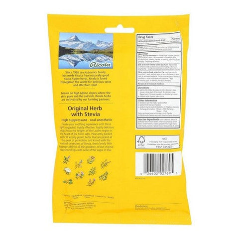 Ricola, Original Herb Cough Drops Sugar Free, 45 Count(Case Of 3) Ricola