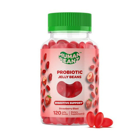 Human Beanz, Probiotic Digestive Support Strawberry Blast, 120 Count Human Beanz