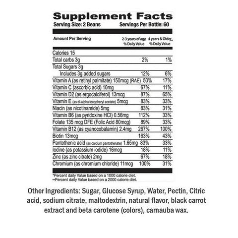 Human Beanz, Kids Multivitamin Berry Blast, 120 Count Human Beanz