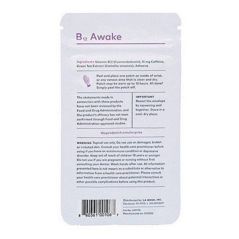The Humble Co, B12 Awake Plant Patch, 4 Count The Humble Co