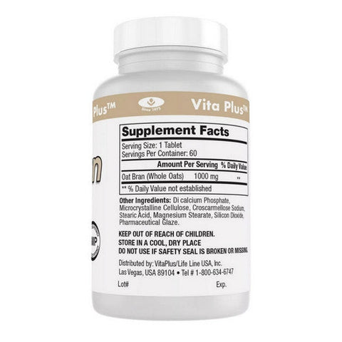 Vita plus, Vita Plus Oat Barn, 60 Tablets Vita plus