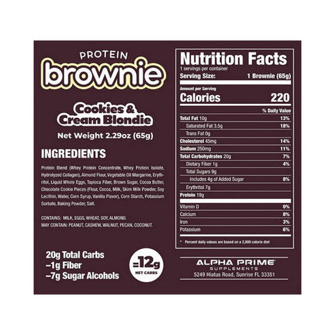 Shameless Snacks, Protein Brownies Peanut Butter Candy Crunch, 12 Count Shameless Snacks
