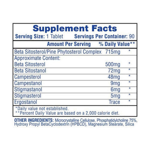 HI-TECH PHARMACEUTICALS, Beta Sitosterol, 90 Tabs HI-TECH PHARMACEUTICALS