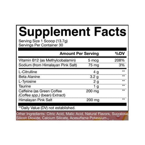 Raw Nutrition, CBUM Essential Pre-Workout Citrus Grepefruit, 400 Grams Raw Nutrition