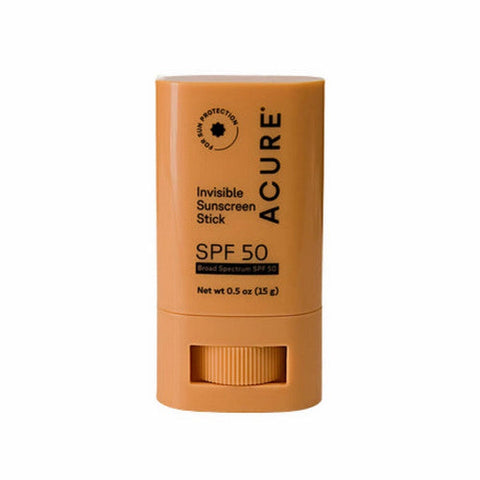 Acure, Sunscreen Invisible Stick SPF 50, 0.5 Oz Acure