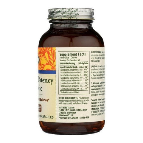 Flora, Udo'S Choice Super 8 Hi-Potency Probiotic, 42 Billion Cells, 60 Capsules Flora