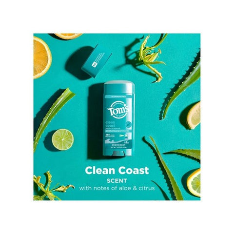 Tom's Of Maine, Clean Coast Deodorant, 3.25 Oz Tom's Of Maine