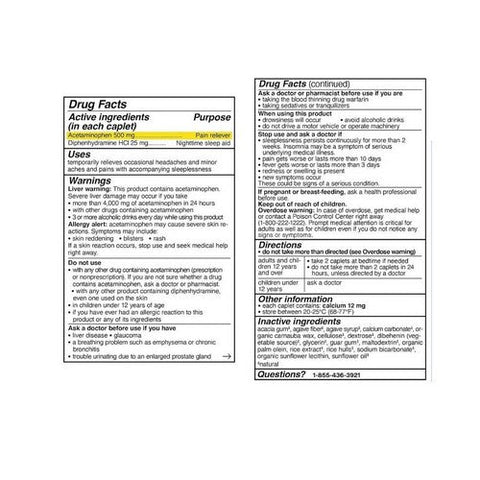 Genexa, Acetaminophen PM Extra Strength, 50 Count Genexa