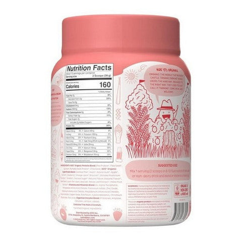 Kos, Organic Superfood Plant Protein Powder Strawberry Cream, Strawberries And Cream 20.1 Oz Kos
