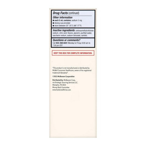 Foster And Thrive, Children'S Allergy Relief Diphenhydramine Hcl, 4 Oz Foster And Thrive