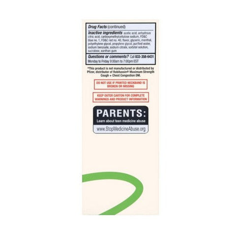Foster And Thrive, Adult Tussin Dm Max Raspberry & Menthol, 4 Oz Foster And Thrive