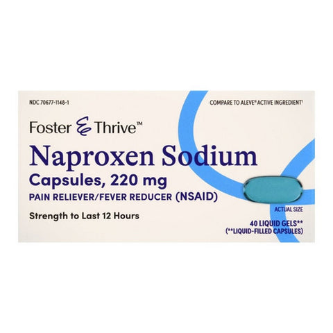 Naproxen Sodium Liquid Gels 40 Caps by Foster And Thrive