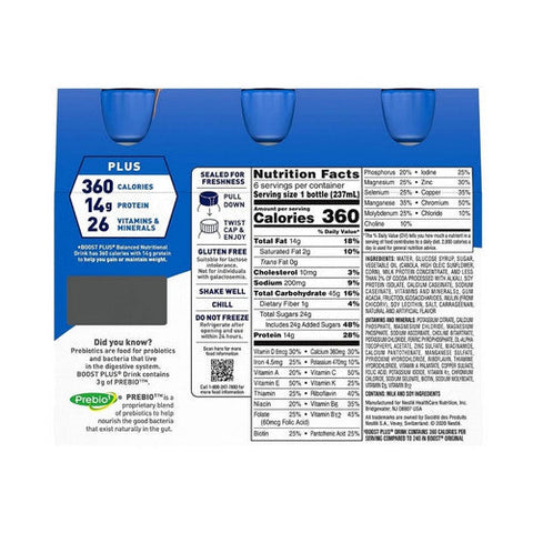 Boost, Boost Plus Balanced Nutritional Drinks Rich Chocolate, 48 Oz Boost