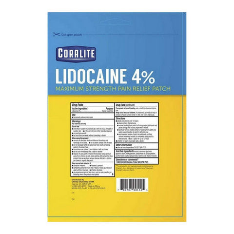 Coralite, Lidocaine 4% Max Strength Pain Relief Patch, 1 Count Coralite