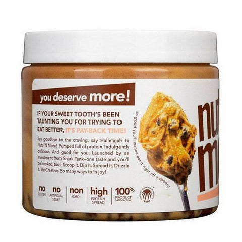 Nuts N More, Peanut Butter Spread Chocolate Chip Cookie Dough, 16 Oz (Case Of 6) Nuts N More