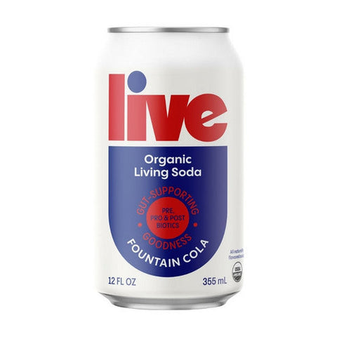 Live Soda, Kombucha Fountain Cola, 12 Oz (Case Of 6) Live Soda