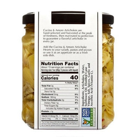 Cucina & Amore, Quartered Artichoke Hearts, 14.5 Oz (Case Of 6) Cucina & Amore