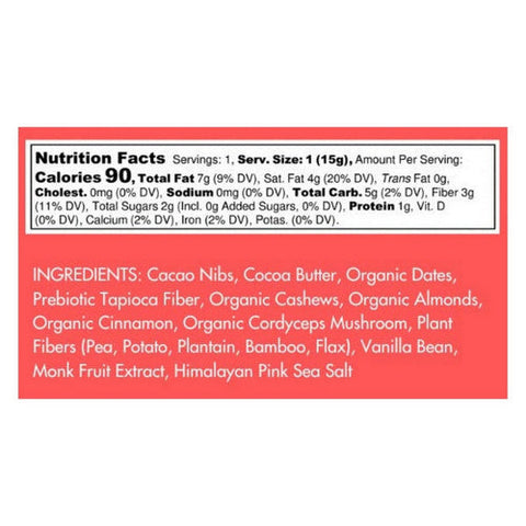 B.T.R. Bar, Superfoood Truffle Cups Snickerdoodle, 3.17 Oz (Case Of 6) B.T.R. Bar