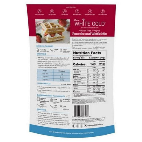Extra White Gold, Pancake And Waffle Mix, 14.1 Oz (Case Of 6) Extra White Gold