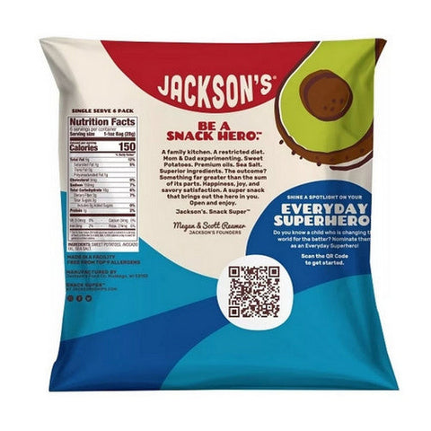 Jacksons Chips, Potato Chips, 6 Oz (Case Of 6) Jacksons Chips