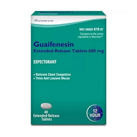 Auro Health, Mucus Relief DM Guaifenesin And Dextromethorphan, 600 Mg / 30 Mg, 40 Tabs Auro Health