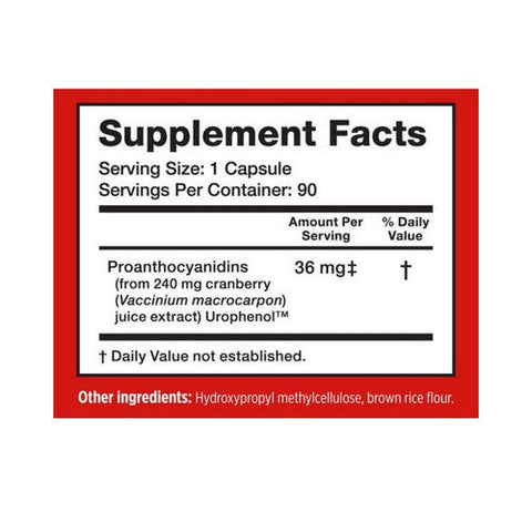 Utiva, Urinary Tract Health Cranberry Pacs, 36 Mg, 30 Capsules Utiva
