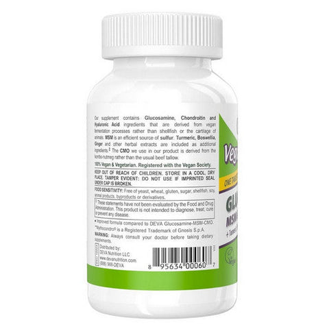 Deva Vegan Vitamins, Vegan Glucosamine Chondroitin MSM, 90 Tablets Deva Vegan Vitamins