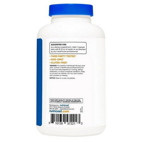 Nutricost, L-Ornithine Capsules, 500 Mg, 180 Count Nutricost