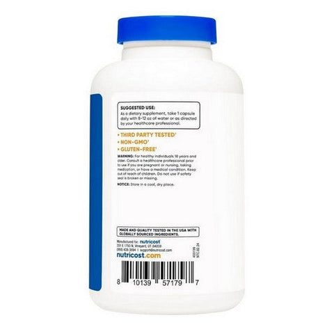 Nutricost, L-Arginine L-Ornithine Capsules, 750 Mg, 180 Count Nutricost