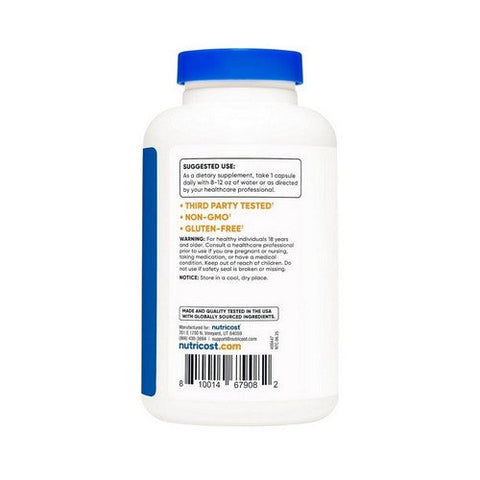 Nutricost, Acetyl L-Carnitine Capsules, 500 Mg, 180 Count Nutricost