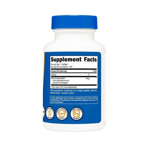 Nutricost, Astaxanthin, 6 Mg, 120 Softgels Nutricost