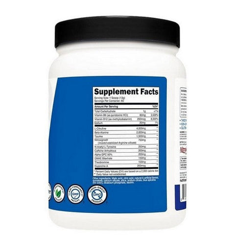 Nutricost, Preworkout Complex Blue Raspberry, 60 Servings Nutricost