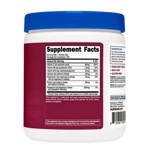 Nutricost, Electrolytes Hydration Complex Grape, 120 Servings Nutricost